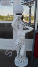 Скульптура из бетона девушка Светильник